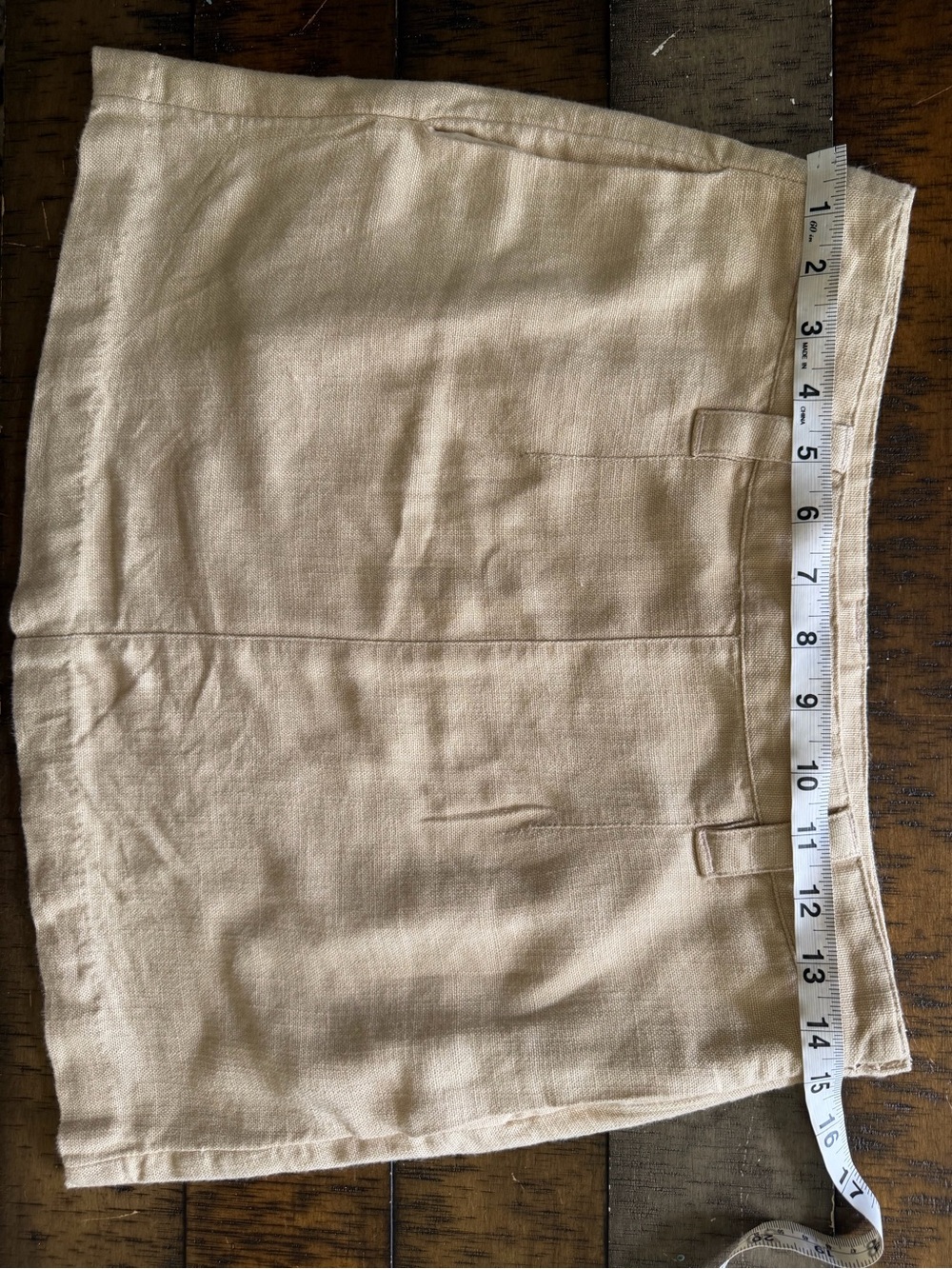 Free People Oatmeal Linen Blend Mini Skirt Size 2 Neutral Boho NWT - Picture 6 of 10